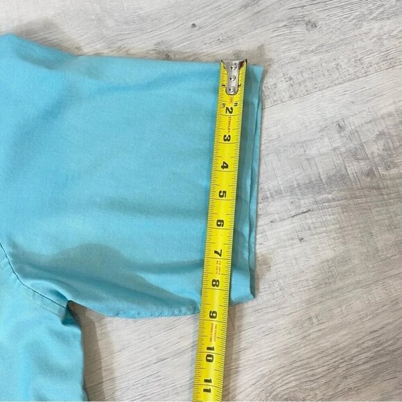 Miller Performance 100% Organic Cotton Size 2XT Teal Blue Short Sleeve Shirt - Picture 10 of 16